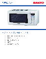 Sanyo Microwave Oven EM-G475AS owners manual user guide