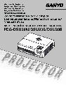 Sanyo Projector PDG-DSU20B owners manual user guide