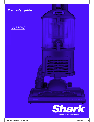 Shark Vacuum Cleaner NV350W owners manual user guide