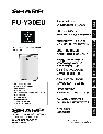 Sharp Air Cleaner FU-Y30EU owners manual user guide