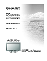 Sharp Car Video System LC-32PD5X owners manual user guide