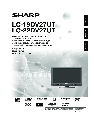 Sharp TV DVD Combo LC-32DV28UT owners manual user guide