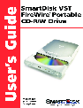 SmartDisk CD Player VST FireWireTM Portable CD-R/W Drive owners manual user guide