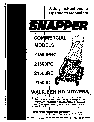 Snapper Lawn Mower 21500PRC owners manual user guide
