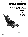 Snapper Lawn Mower CP216018KWV owners manual user guide