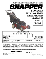 Snapper Lawn Mower EP217018BV, ERP217018BV owners manual user guide