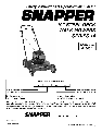 Snapper Lawn Mower R194014 owners manual user guide