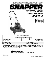 Snapper Lawn Mower R194515B owners manual user guide