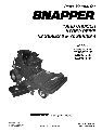 Snapper Lawn Mower YZ16424BVE owners manual user guide
