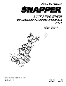 Snapper Snow Blower 1696000 owners manual user guide