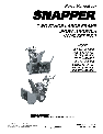 Snapper Snow Blower E10287 owners manual user guide
