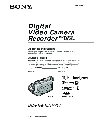 Sony Camcorder CD-TRV15 owners manual user guide