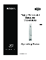 Sony TV Receiver VTX-D800U owners manual user guide