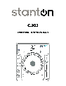 Stanton CD Player C.303 owners manual user guide