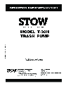 Stow Trash Compactor T-30H owners manual user guide