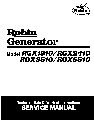 Subaru Robin Power Products Portable Generator RGX3510 owners manual user guide