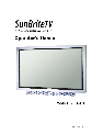 SunBriteTV Flat Panel Television 6560HD owners manual user guide
