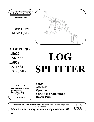 Swisher Log Splitter LS11534 owners manual user guide