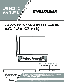 Sylvania TV DVD Combo 6727DE owners manual user guide