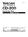 Tascam CD Player D01064220C owners manual user guide