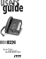 Teledex Telephone B220 owners manual user guide