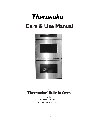 Thermador Double Oven SC301 owners manual user guide