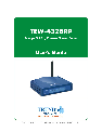 TRENDnet Network Router TEW-432BRP owners manual user guide