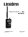 Uniden Two-Way Radio PC122XL owners manual user guide