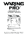 Waring Popcorn Poppers WPM25 owners manual user guide