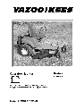 Yazoo/Kees Lawn Mower ZCBI48181 owners manual user guide