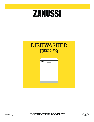 Zanussi Dishwasher DWS 39 owners manual user guide