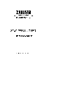 Zanussi Range ZCG7550 owners manual user guide