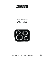 Zanussi Range ZKL64 X owners manual user guide