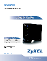 ZyXEL Communications Home Theater Server NSA210 owners manual user guide