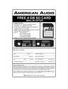 American Audio Computer Hardware 4 GB SD Card owners manual user guide