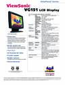 ViewSonic Computer Monitor VG151 owners manual user guide