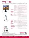 ViewSonic Computer Monitor VP2130P owners manual user guide