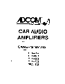 Adcom Car Amplifier GFA-4302 owners manual user guide