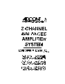 Adcom Car Amplifier GFA-5225 owners manual user guide