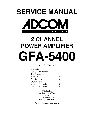 Adcom Stereo Amplifier GFA-5400 owners manual user guide