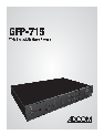 Adcom Stereo Amplifier GFP-715 owners manual user guide