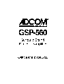 Adcom Stereo Amplifier GSP-560 owners manual user guide