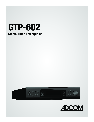 Adcom Stereo Amplifier GTP-602 owners manual user guide