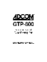 Adcom Stereo Receiver GTP-600 owners manual user guide
