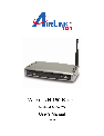Airlink101 Network Router AR570W owners manual user guide