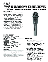 AKG Acoustics Microphone D3800M owners manual user guide
