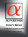 Alphasonik Car Speaker PCZ50E owners manual user guide