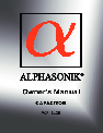 Alphasonik Car Stereo System PCP15LDE owners manual user guide