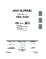 Alpine Car Stereo System VPA-B222 owners manual user guide