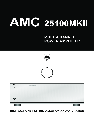 AMC Stereo Amplifier 25100 owners manual user guide
